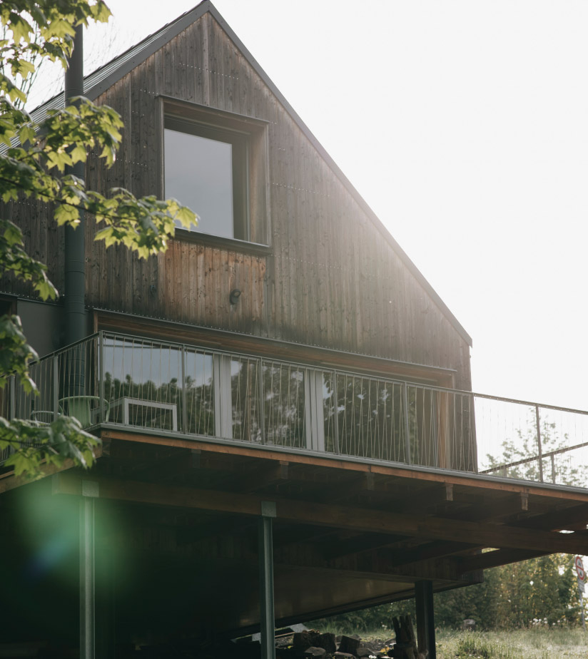 Dřevostavba Čelní pohled